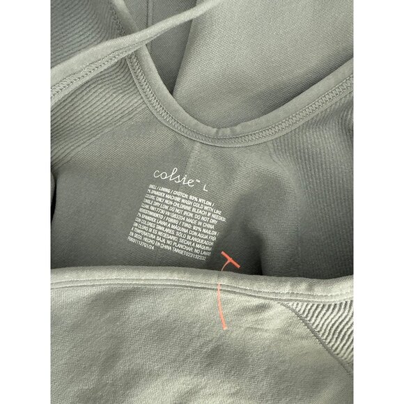 Colsie Grey sculpted seamless romper, size Large New - Picture 5 of 5